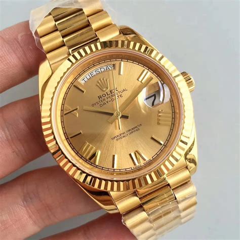 replica mens gold watches|faux rolex watches for men.